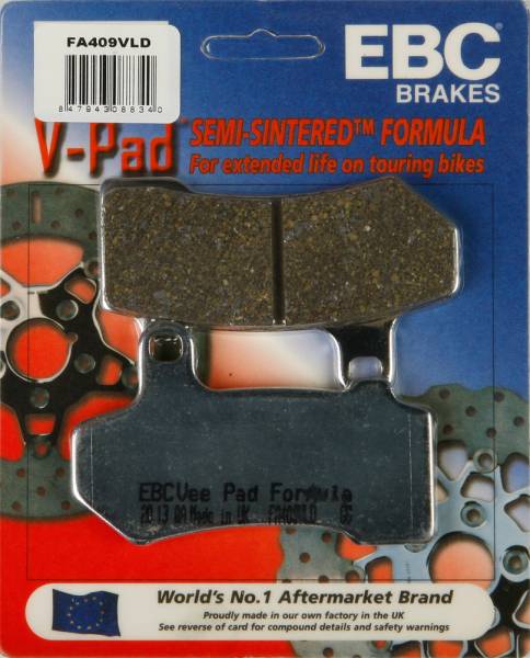 EBC - BRAKE PADS FA409VLD V-SERIES CHROME - Image 1