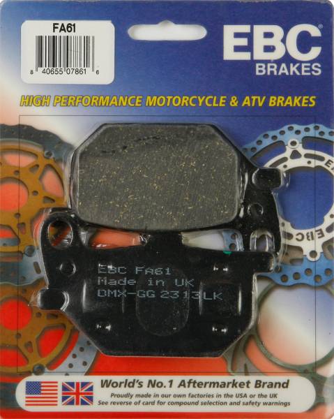 EBC - BRAKE PADS FA61 ORGANIC - Image 1