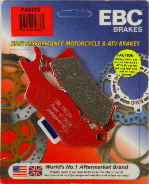 EBC - BRAKE PADS FA618X CARBON X SERIES - Image 1