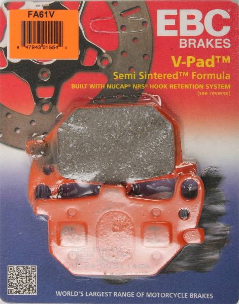 EBC - BRAKE PADS FA61V SEMI-SINTERED V SERIES - Image 1