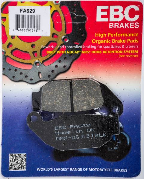 EBC - BRAKE PADS FA629 ORGANIC - Image 1