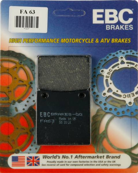 EBC - BRAKE PADS FA63 ORGANIC - Image 1