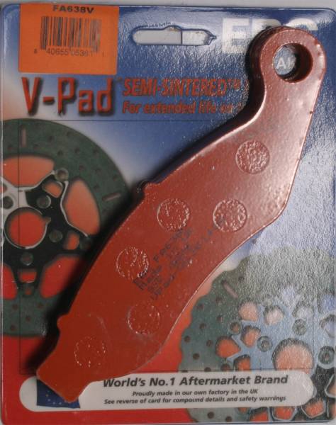 EBC - BRAKE PADS FA638V SEMI-SINTERED V SERIES - Image 1