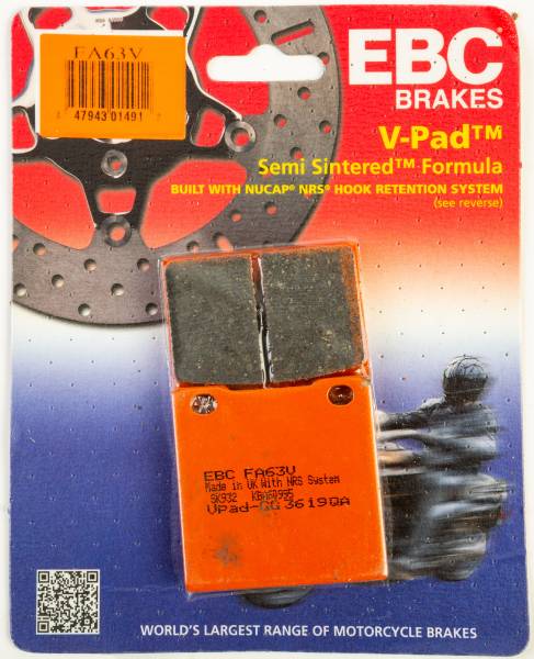 EBC - BRAKE PADS FA63V SEMI-SINTERED V SERIES - Image 1