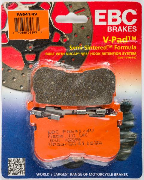 EBC - BRAKE PADS FA641/4V SEMI-SINTERED V SERIES - Image 1