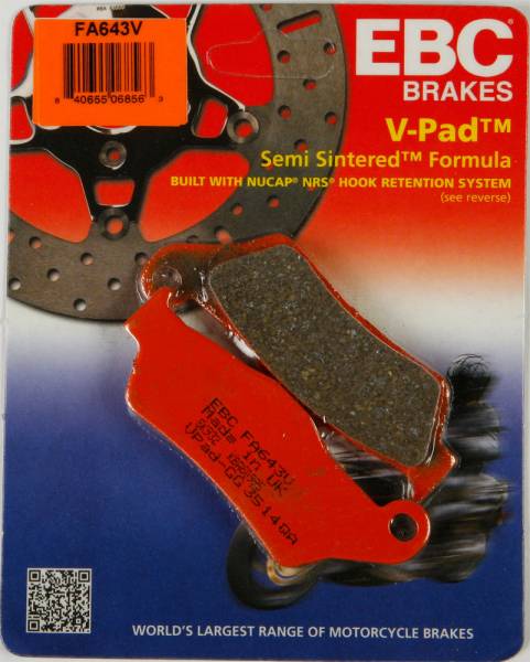 EBC - BRAKE PADS FA643V SEMI-SINTERED V SERIES - Image 1