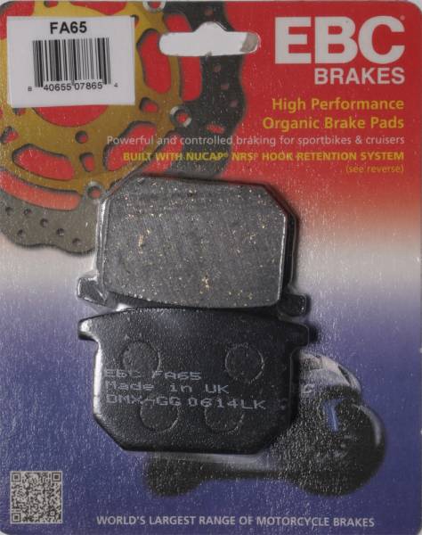 EBC - BRAKE PADS FA65 ORGANIC - Image 1