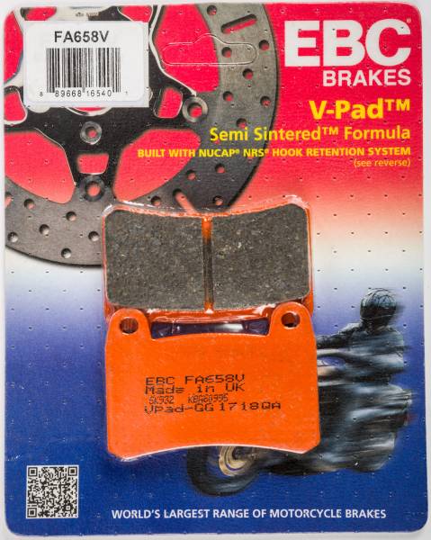 EBC - BRAKE PADS FA658V SEMI-SINTERED V SERIES - Image 1