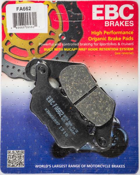 EBC - BRAKE PADS FA662 ORGANIC - Image 1