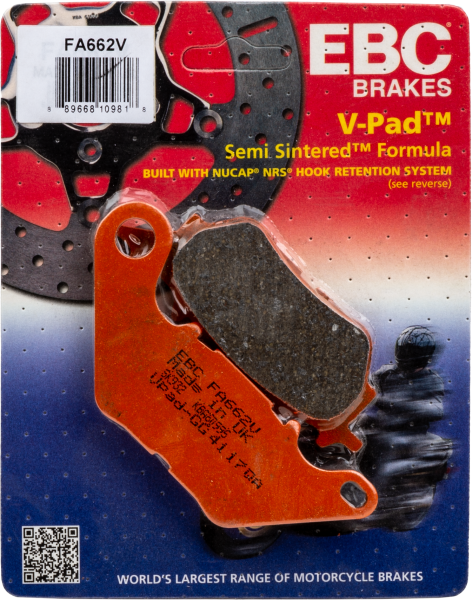 EBC - BRAKE PADS FA662V SEMI-SINTERED V SERIES - Image 1