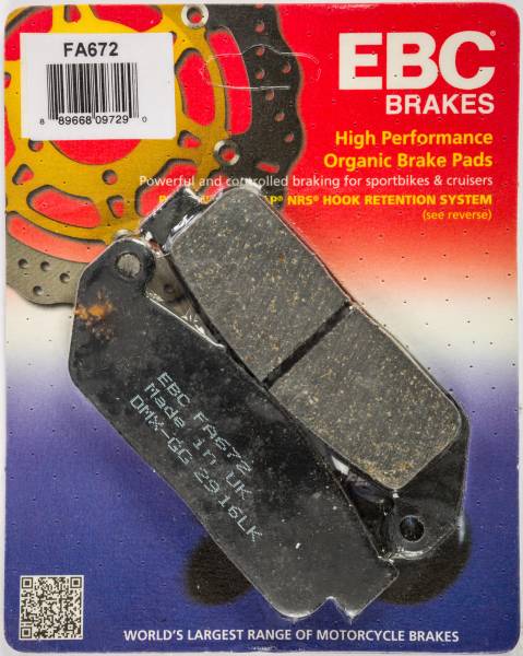 EBC - BRAKE PADS FA672 ORGANIC - Image 1