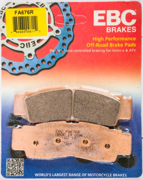 EBC - BRAKE PADS FA676R SINTERED R SERIES - Image 1