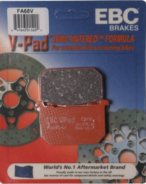 EBC - BRAKE PADS FA68V SEMI-SINTERED V SERIES - Image 1