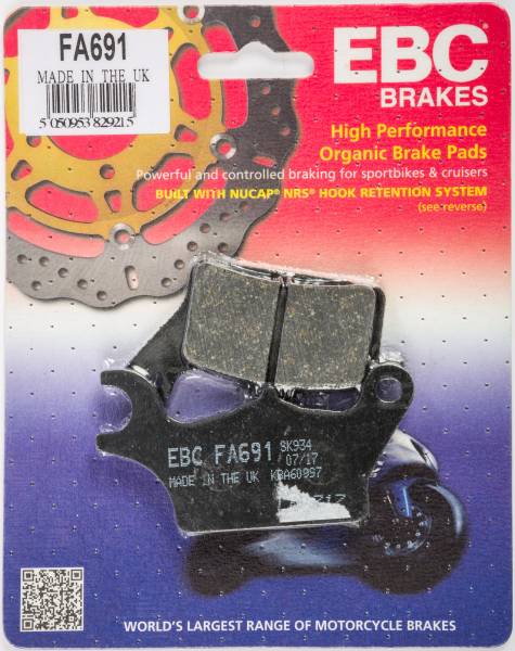 EBC - BRAKE PADS FA691 ORGANIC - Image 1