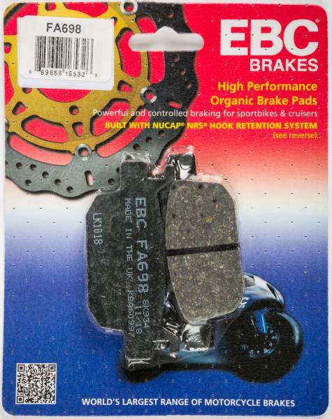 EBC - BRAKE PADS FA698 ORGANIC - Image 1