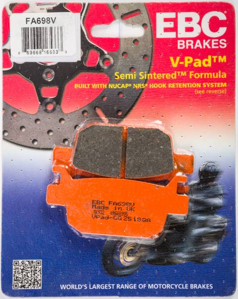 EBC - BRAKE PADS FA698V SEMI-SINTERED V SERIES - Image 1