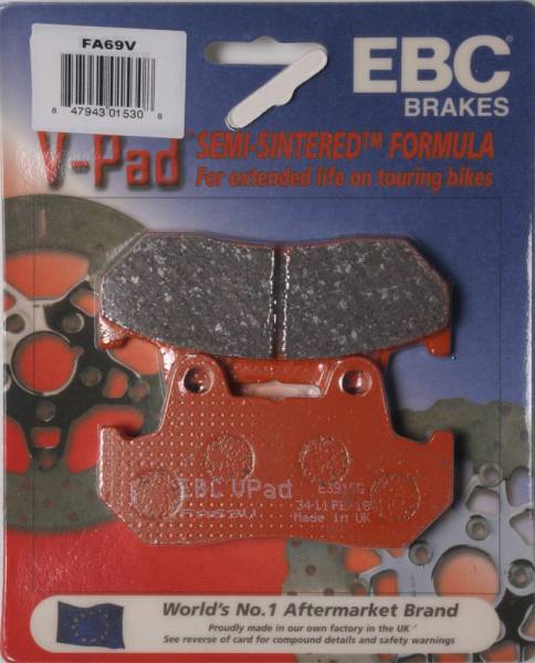 EBC - BRAKE PADS FA69V SEMI-SINTERED V SERIES - Image 1