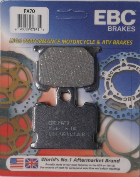 EBC - BRAKE PADS FA70 ORGANIC - Image 1