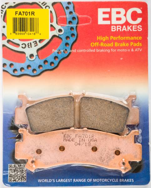 EBC - BRAKE PADS FA701R SINTERED R SERIES - Image 1