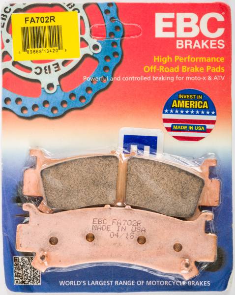 EBC - BRAKE PADS FA702R SINTERED R SERIES - Image 1