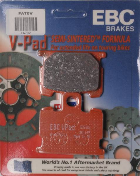 EBC - BRAKE PADS FA70V SEMI-SINTERED V SERIES - Image 1