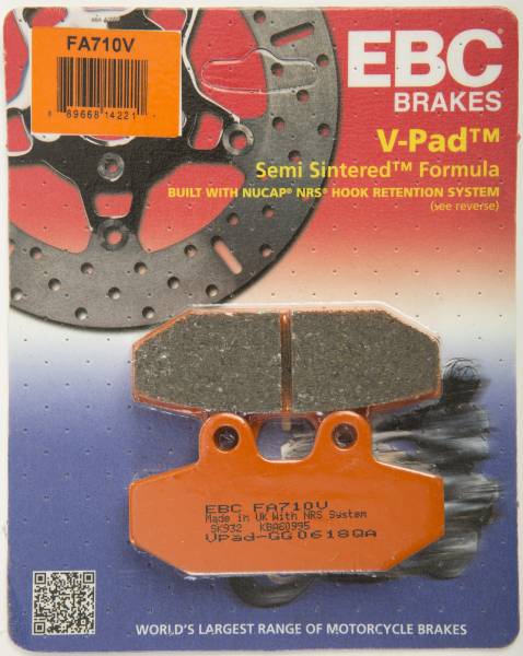 EBC - BRAKE PADS FA710V SEMI-SINTERED V SERIES - Image 1