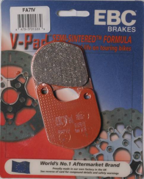 EBC - BRAKE PADS FA71V SEMI-SINTERED V SERIES - Image 1