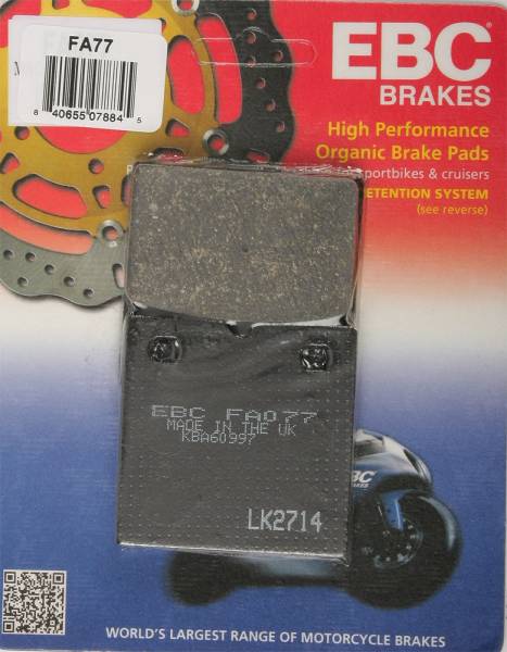 EBC - BRAKE PADS FA77 ORGANIC - Image 1