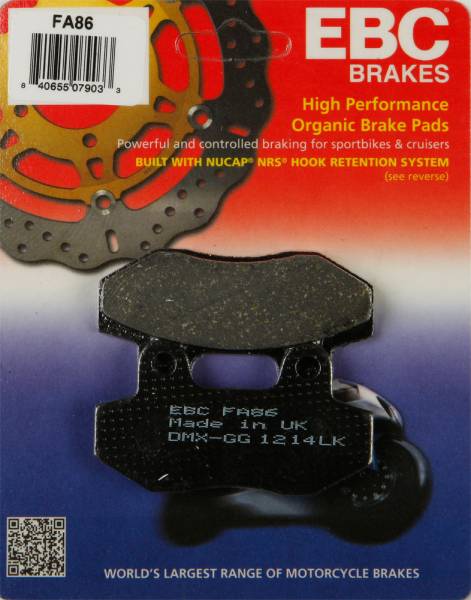 EBC - BRAKE PADS FA86 ORGANIC - Image 1