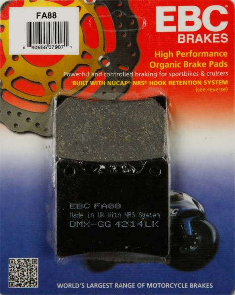 EBC - BRAKE PADS FA88 ORGANIC - Image 1