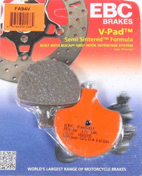 EBC - BRAKE PADS FA94V SEMI-SINTERED V SERIES - Image 1