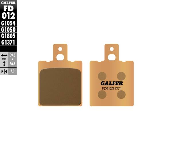 GALFER - BRAKE PADS SINTERED FD012G1371 - Image 1