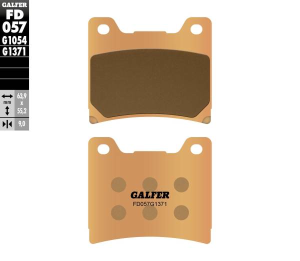 GALFER - BRAKE PADS SINTERED FD057G1371 - Image 1