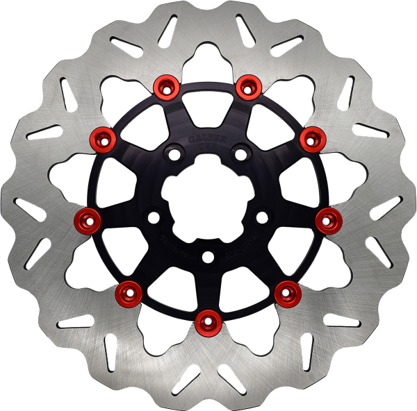 GALFER - ROTOR 11.8" FLOATING WAVE RR BLACK/RED BUTTONS - Image 1