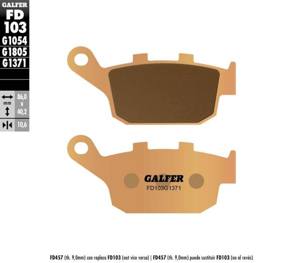 GALFER - BRAKE PADS SINTERED FD103G1371 - Image 1