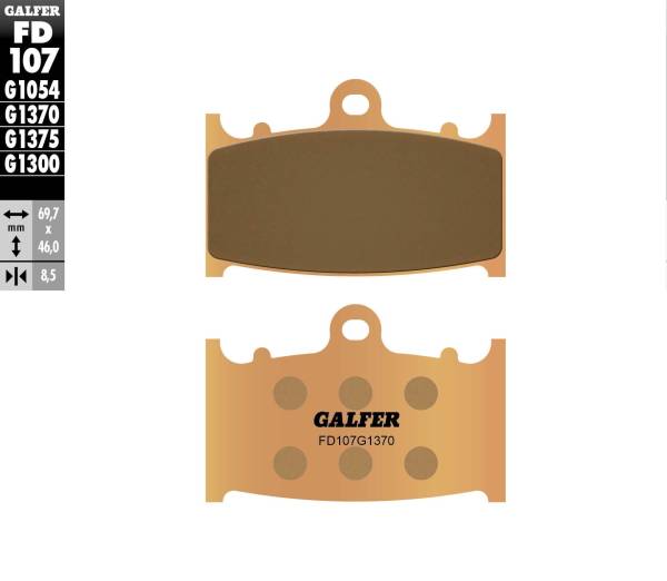 GALFER - BRAKE PADS SINTERED FD107G1370 - Image 1