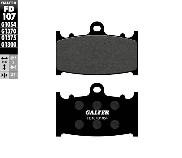 GALFER - BRAKE PADS SEMI METALLIC FD107G1054 - Image 1