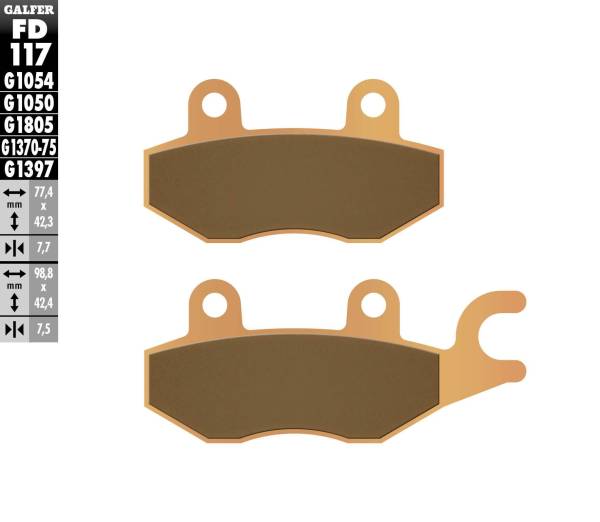 GALFER - BRAKE PADS SINTERED FD117G1397 - Image 1