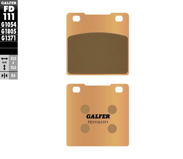 GALFER - BRAKE PADS SINTERED FD111G1371 - Image 1