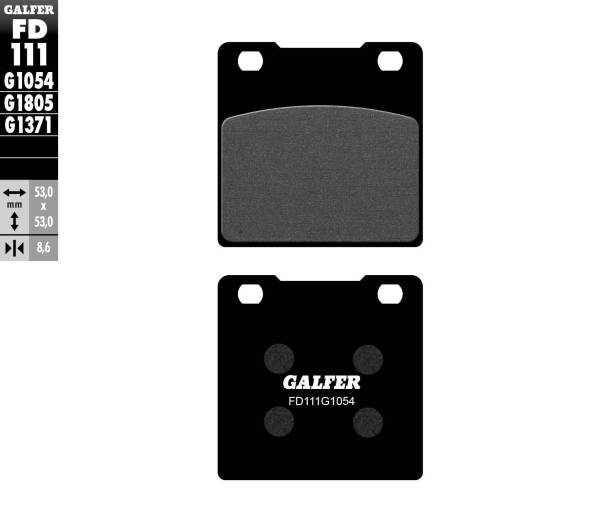 GALFER - BRAKE PADS SEMI METALLIC FD111G1054 - Image 1