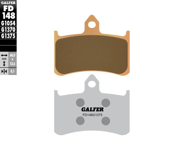 GALFER - BRAKE PADS SINTERED CERAMIC FD148G1375 - Image 1