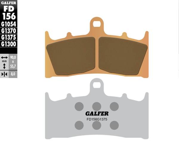 GALFER - BRAKE PADS SINTERED CERAMIC FD156G1375 - Image 1