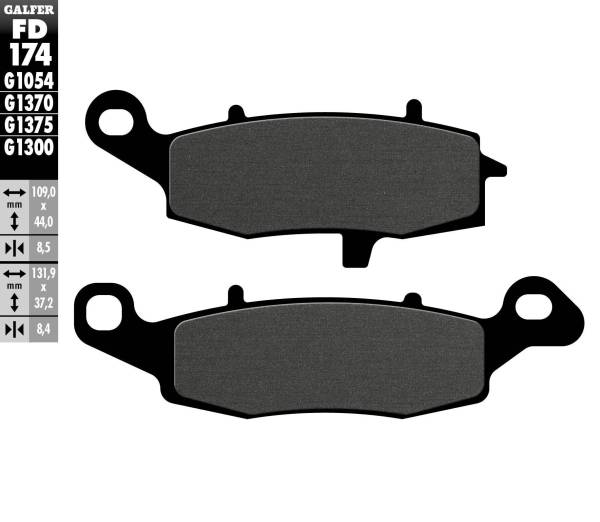 GALFER - BRAKE PADS SEMI METALLIC FD174G1054 - Image 1