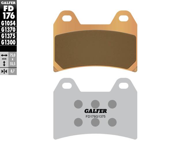 GALFER - BRAKE PADS SINTERED CERAMIC FD176G1375 - Image 1