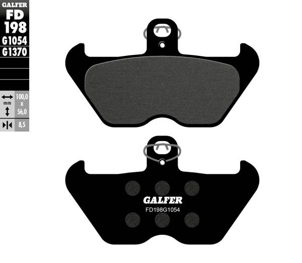 GALFER - BRAKE PADS SEMI METALLIC FD198G1054 - Image 1