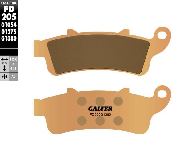 GALFER - BRAKE PADS SINTERED FD205G1380 - Image 1