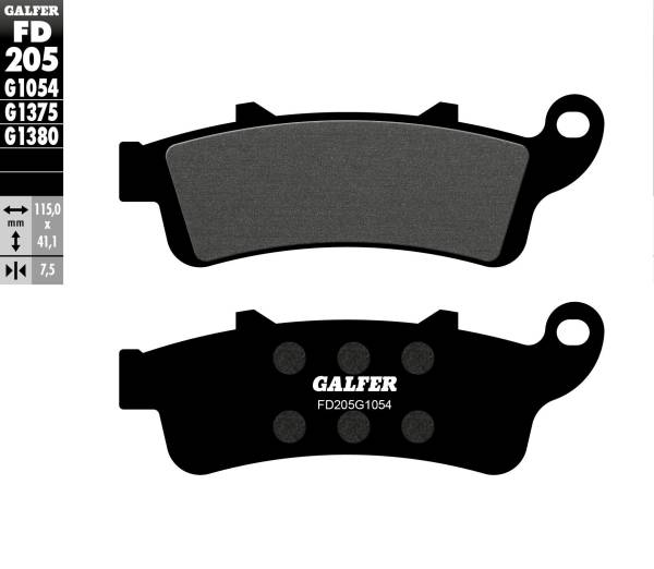 GALFER - BRAKE PADS SEMI METALLIC FD205G1054 - Image 1