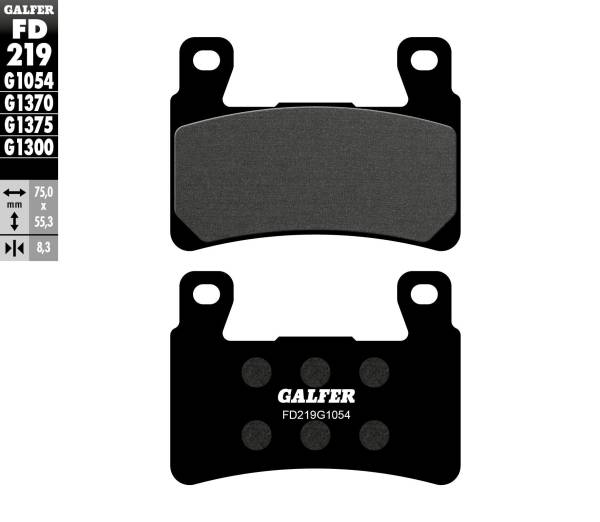 GALFER - BRAKE PADS SEMI METALLIC FD219G1054 - Image 1