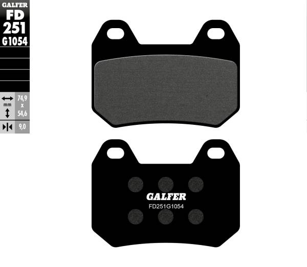 GALFER - BRAKE PADS SEMI METALLIC FD251G1054 - Image 1