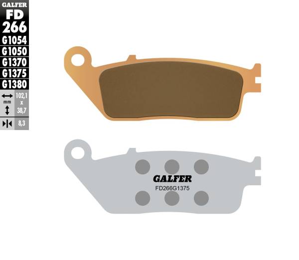 GALFER - BRAKE PADS SINTERED CERAMIC FD266G1375 - Image 1